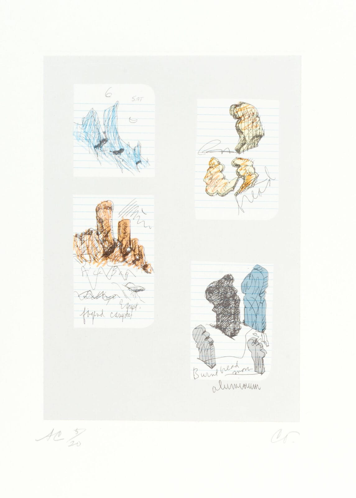 Notes in Hand. Artist: Claes Oldenburg. Date: 1972. Medium: offset lithograph.