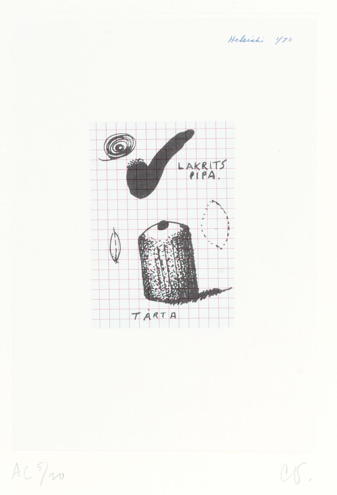 Notes in Hand. Artist: Claes Oldenburg. Date: 1972. Medium: offset lithograph.