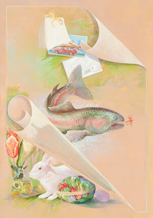 Chromos: Winter I, Autumn II, Spring III, Summer IV. Artist: Ellen Lanyon. Date: 1982. Medium: acrylic on canvas.