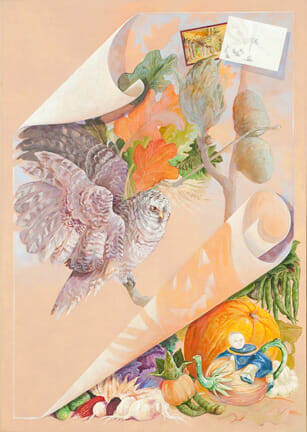 Chromos: Winter I, Autumn II, Spring III, Summer IV. Artist: Ellen Lanyon. Date: 1982. Medium: acrylic on canvas.