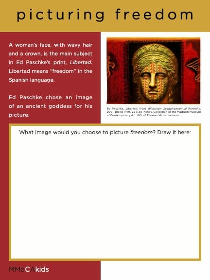 page from an Ed Paschke art worksheet for children