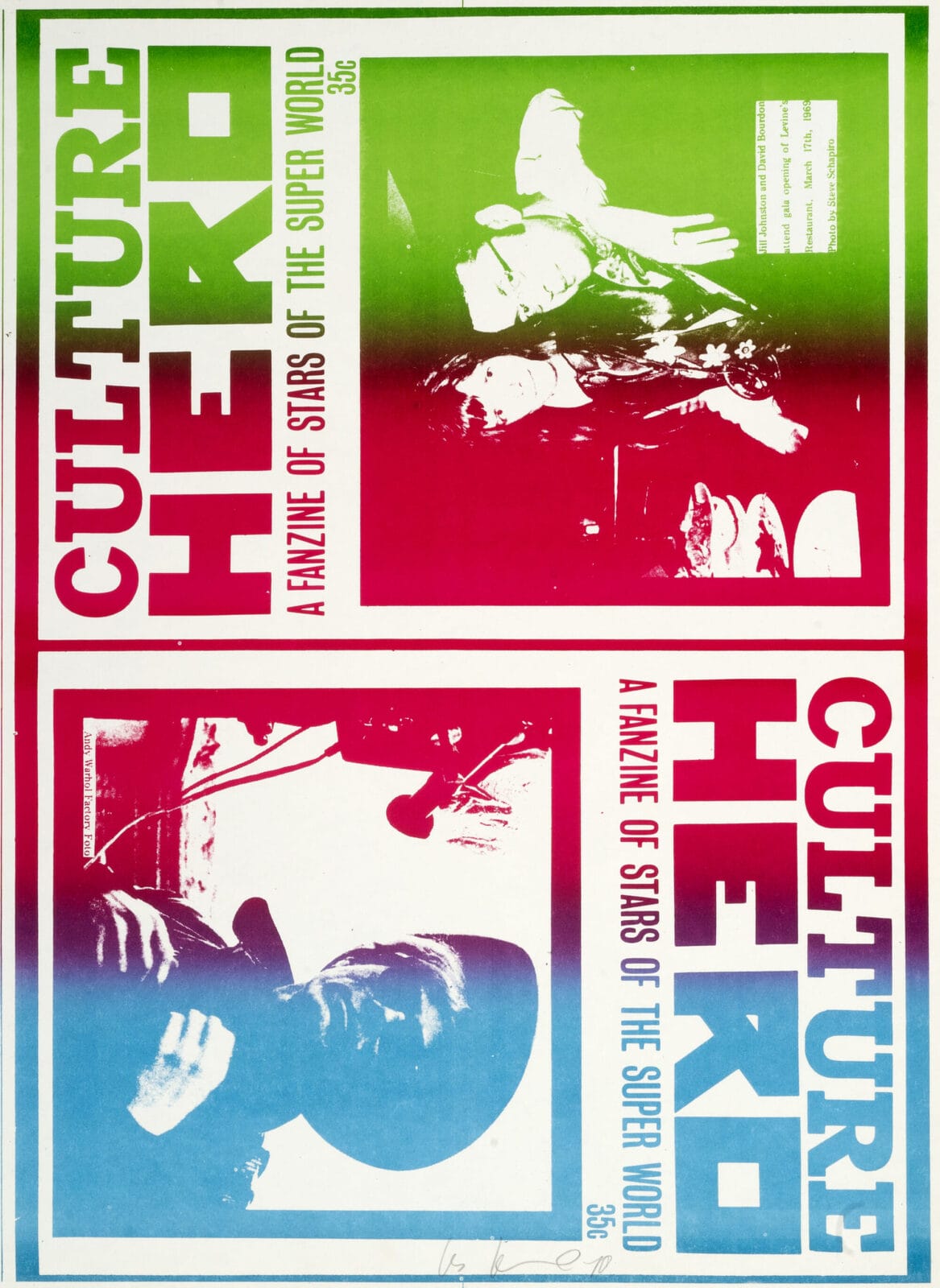 Culture Hero, Masterprint: Jill Johnston Exposed. Artist: Les Levine. Date: 1970. Medium: 28 offset lithographs on paper, cardboard, metal.