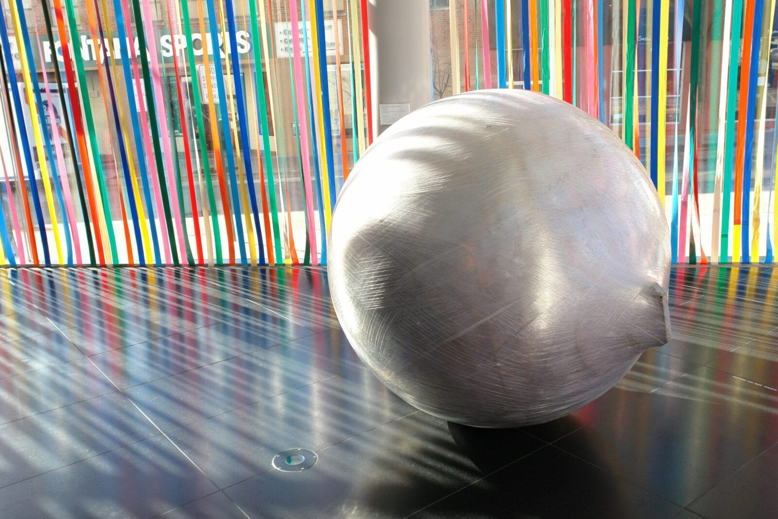 The East. Artist: Donald Lipski. Date: 1987-88. Medium: pallet wrap over a steel mooring buoy.