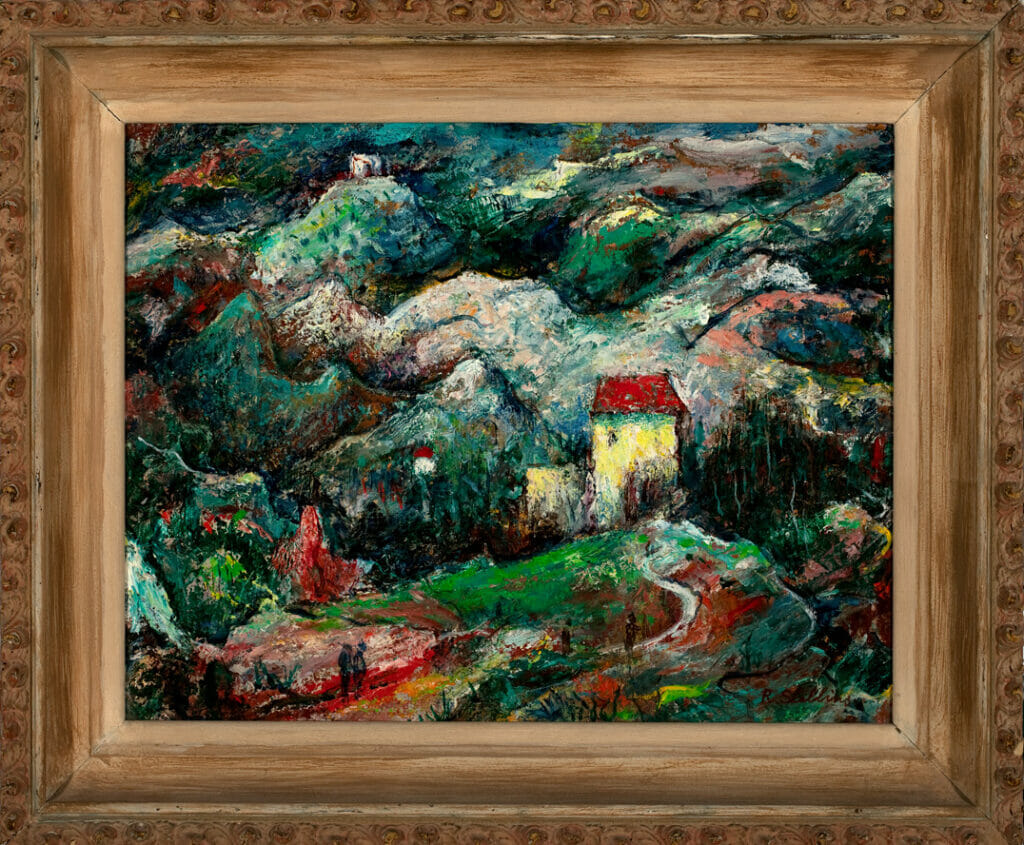 House on the Hill. Artist: Roland Stebbins. Date: 1950. Medium: oil.