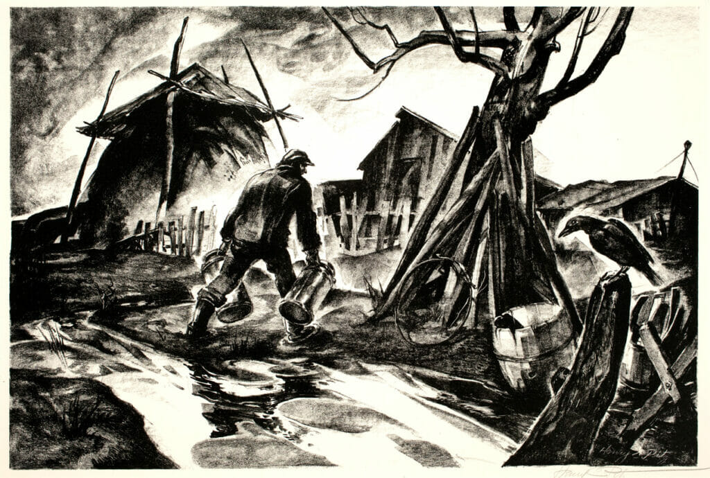 The Teador Place. Artist: Henry C. Pitz. Date: 1937. Medium: lithograph.