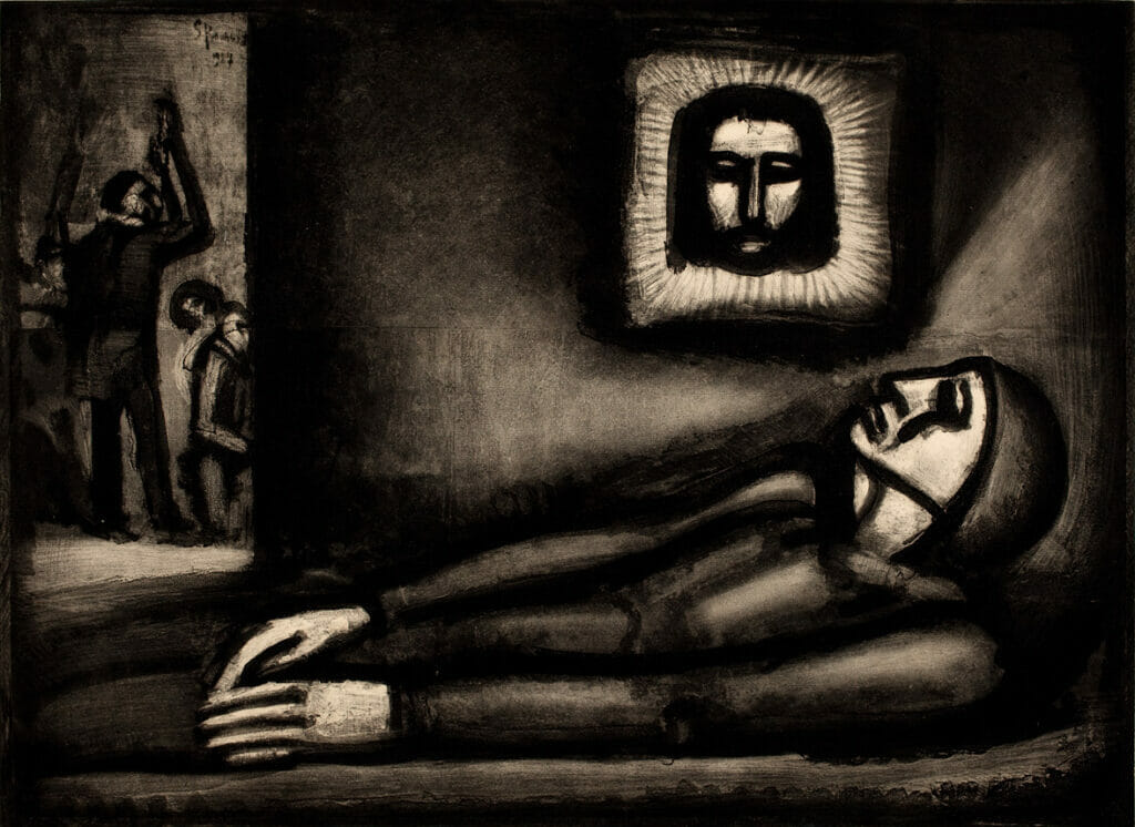 De Profundis [Out of the depths have I cried unto thee, O Lord]. Artist: Georges Rouault. Date: 1927. Medium: etching and aquatint over heliogravure.