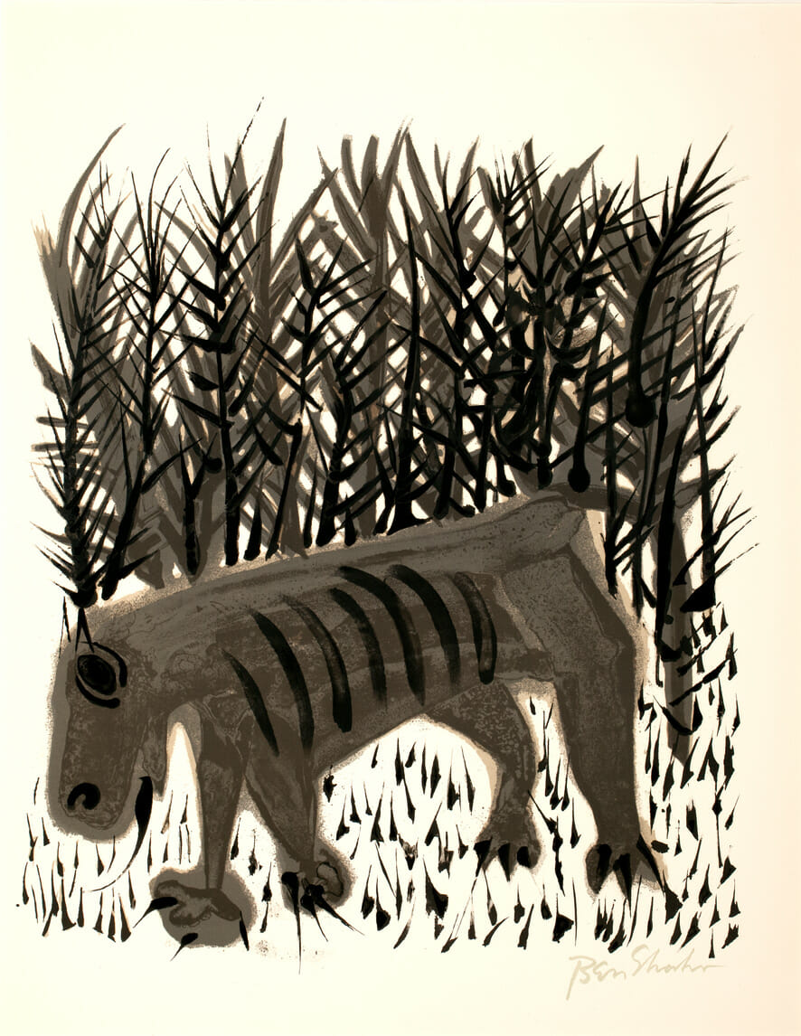 one must know the animals. Artist: Ben Shahn. Date: 1968. Medium: lithograph.