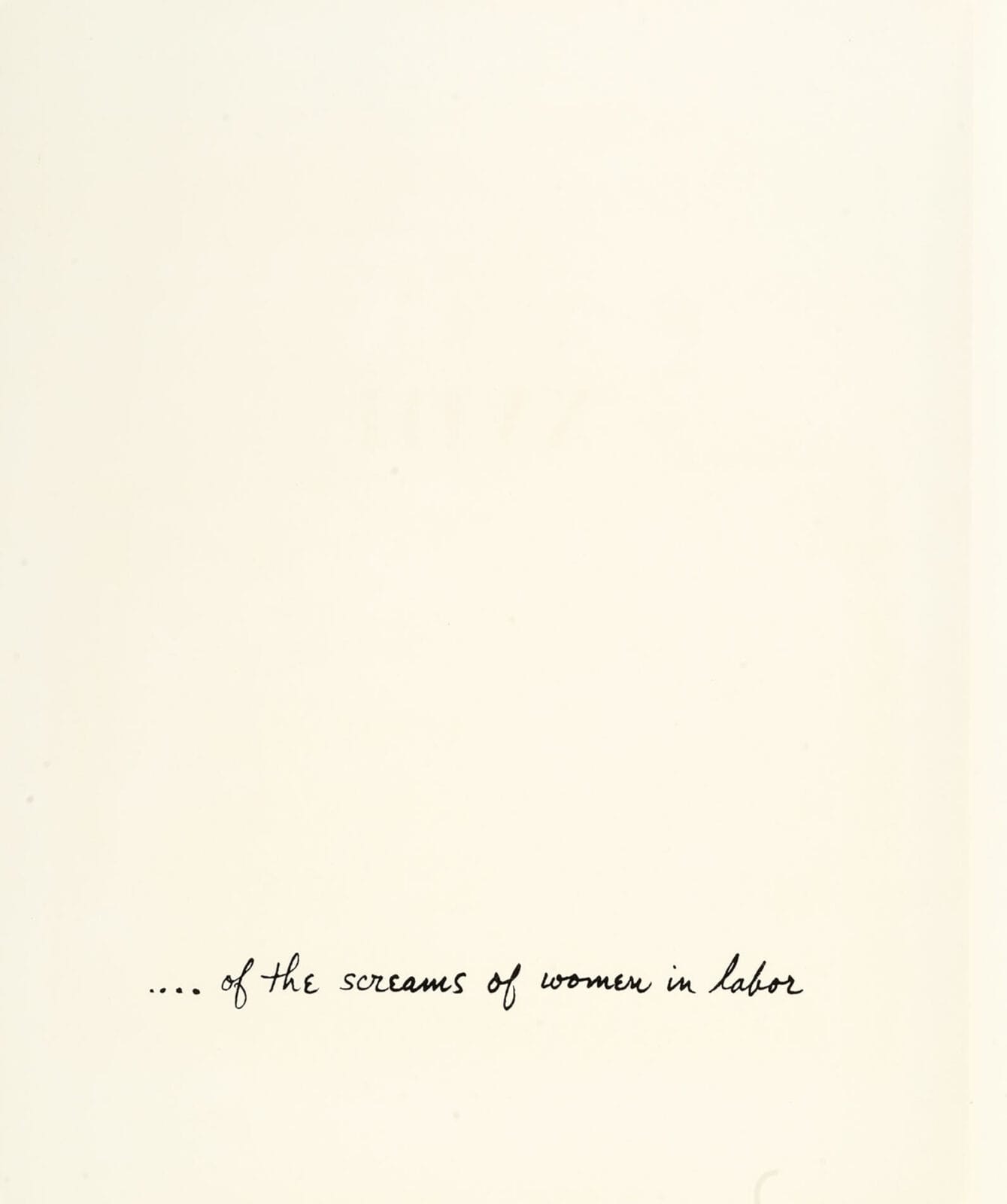screams of women in labor (text). Artist: Ben Shahn. Date: 1968. Medium: lithograph.