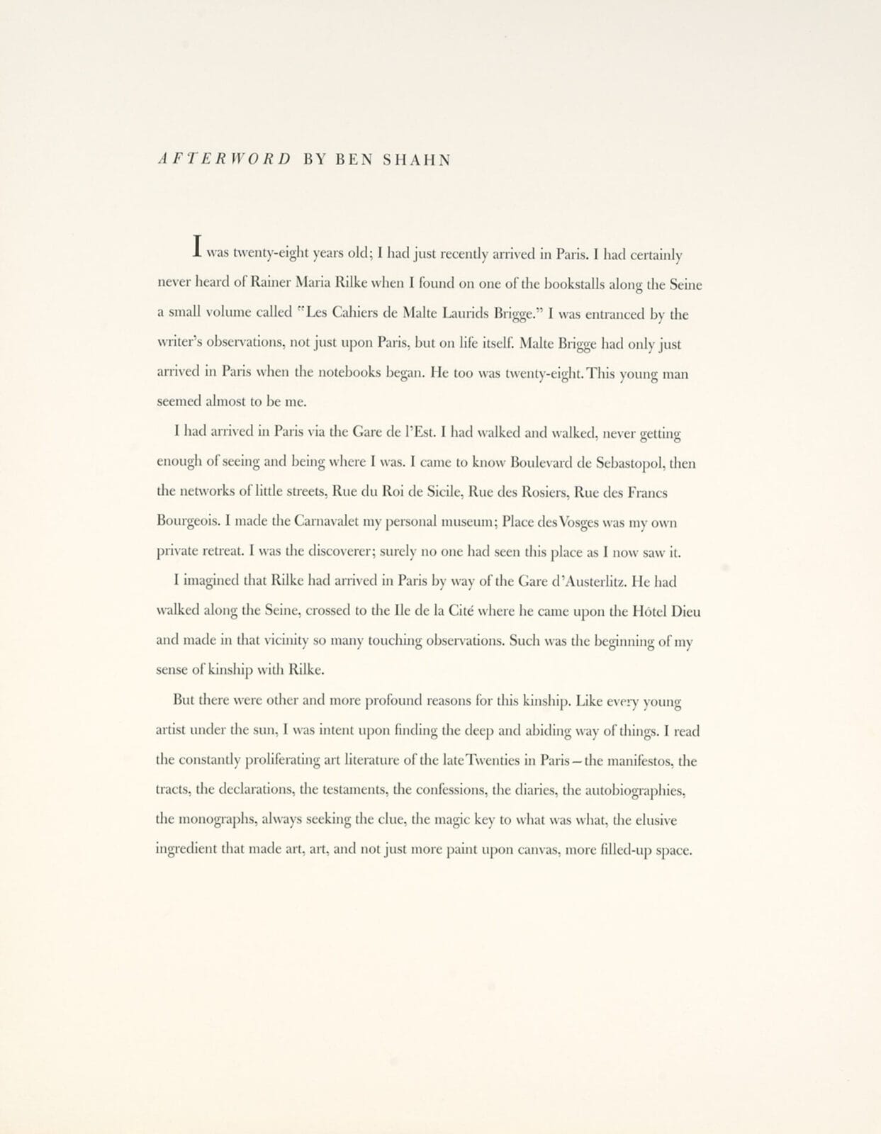 Afterword. Artist: Ben Shahn. Date: 1968. Medium: lithograph.