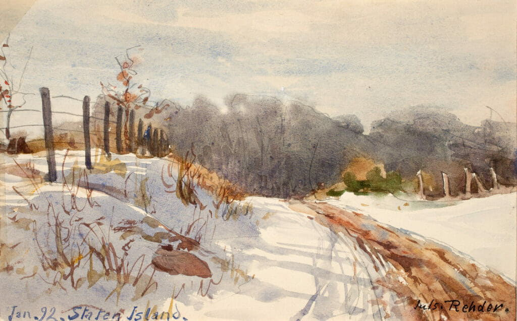 Landscape, Staten Island. Artist: Julius Rehder. Date: 1892. Medium: watercolor.
