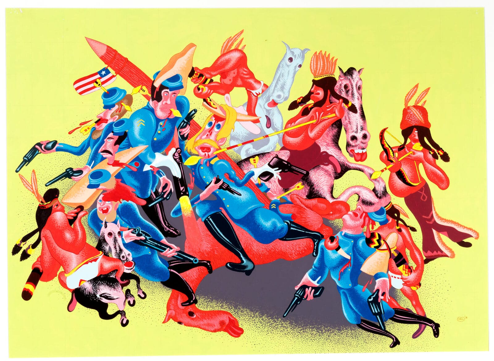 Custer’s Last Stand. Artist: Peter Saul. Date: 1976. Medium: acrylic and ballpoint pen.