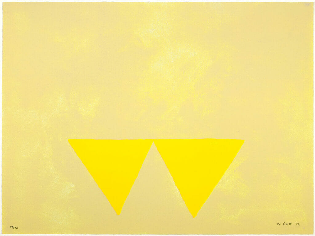 First Triangles. Artist: William Scott. Date: 1972. Medium: screenprint.