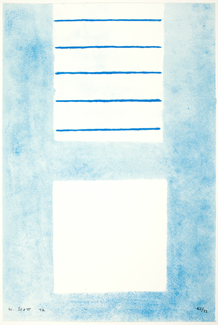 Line on the Rectangle. Artist: William Scott. Date: 1972. Medium: screenprint.
