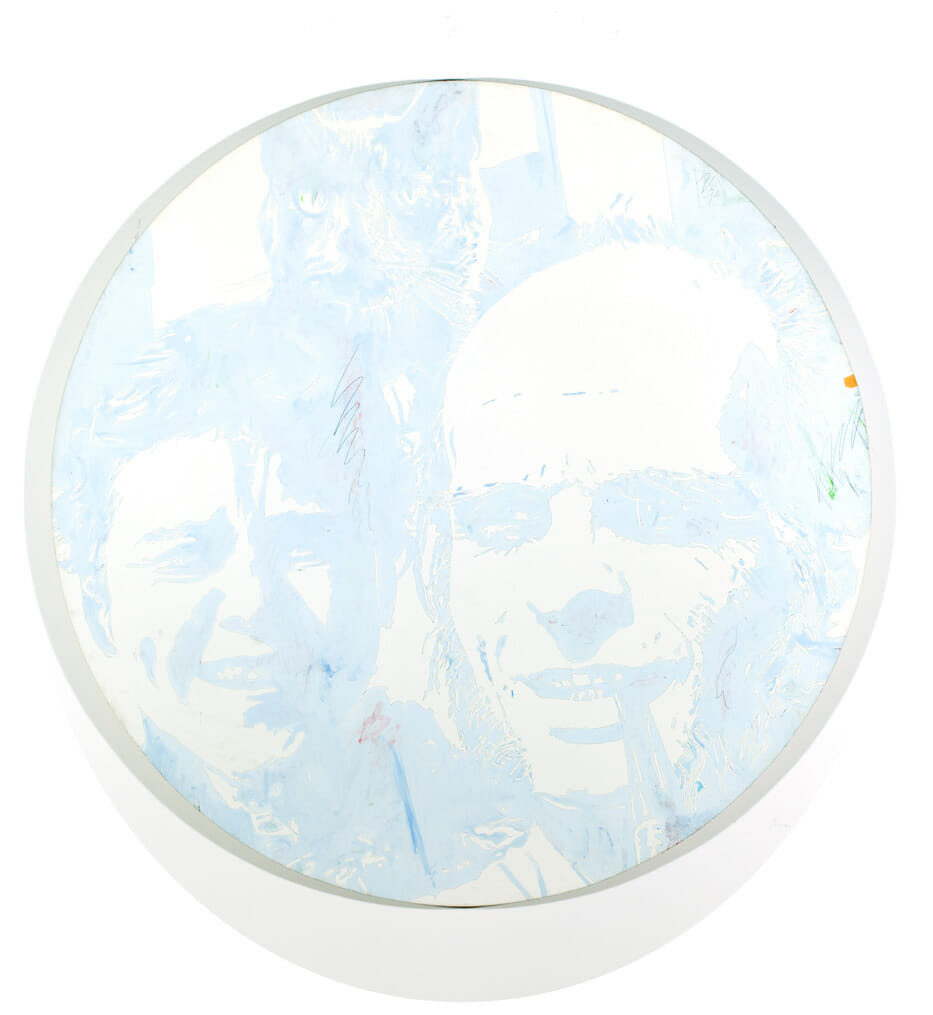 Jack, Brigitte, Rembrandt. Artist: Bob (Robert) Stanley. Date: 1974. Medium: acrylic and pencil on linen canvas.