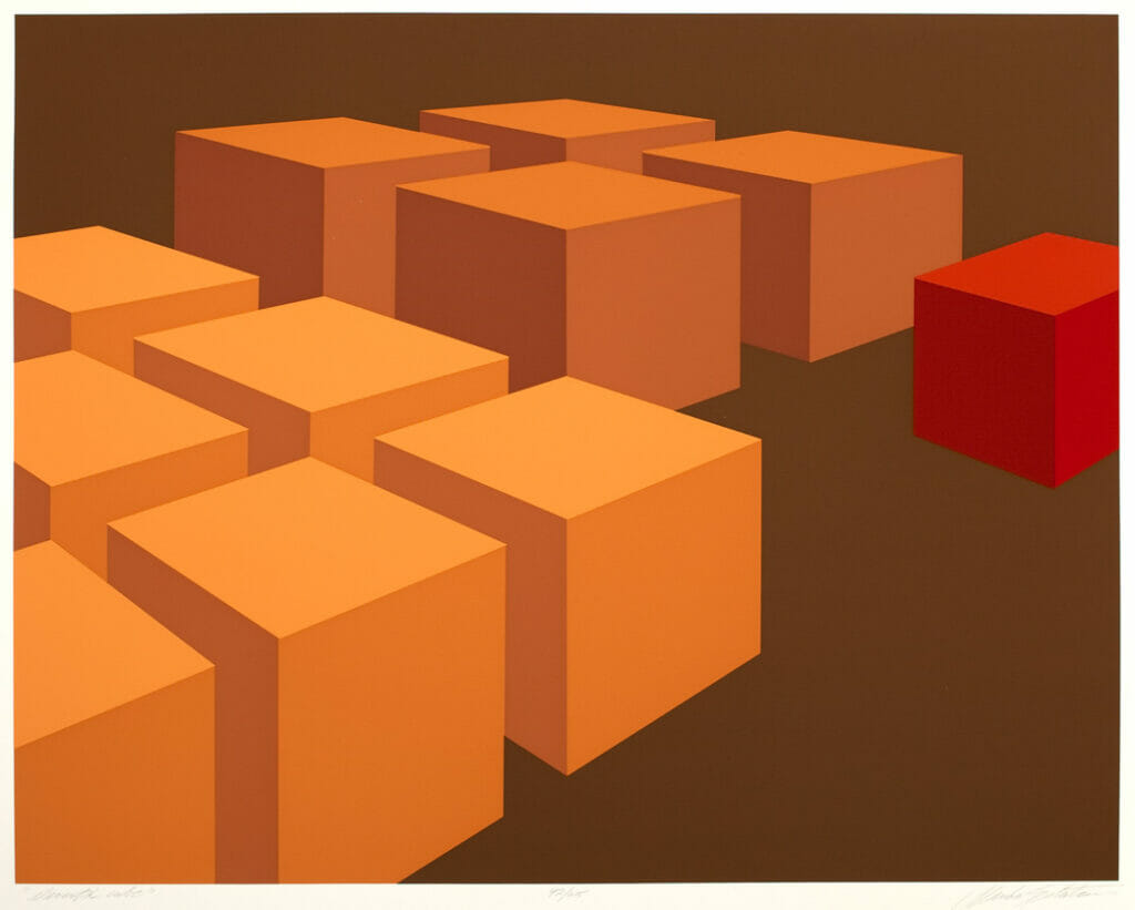 Eleventh Cube. Artist: Marko Spalatin. Date: 1970. Medium: screenprint.