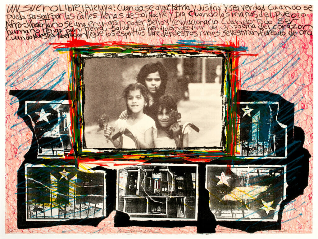 Un Sueño Libre. Artist: Juan Sánchez. Date: 1987. Medium: lithograph.