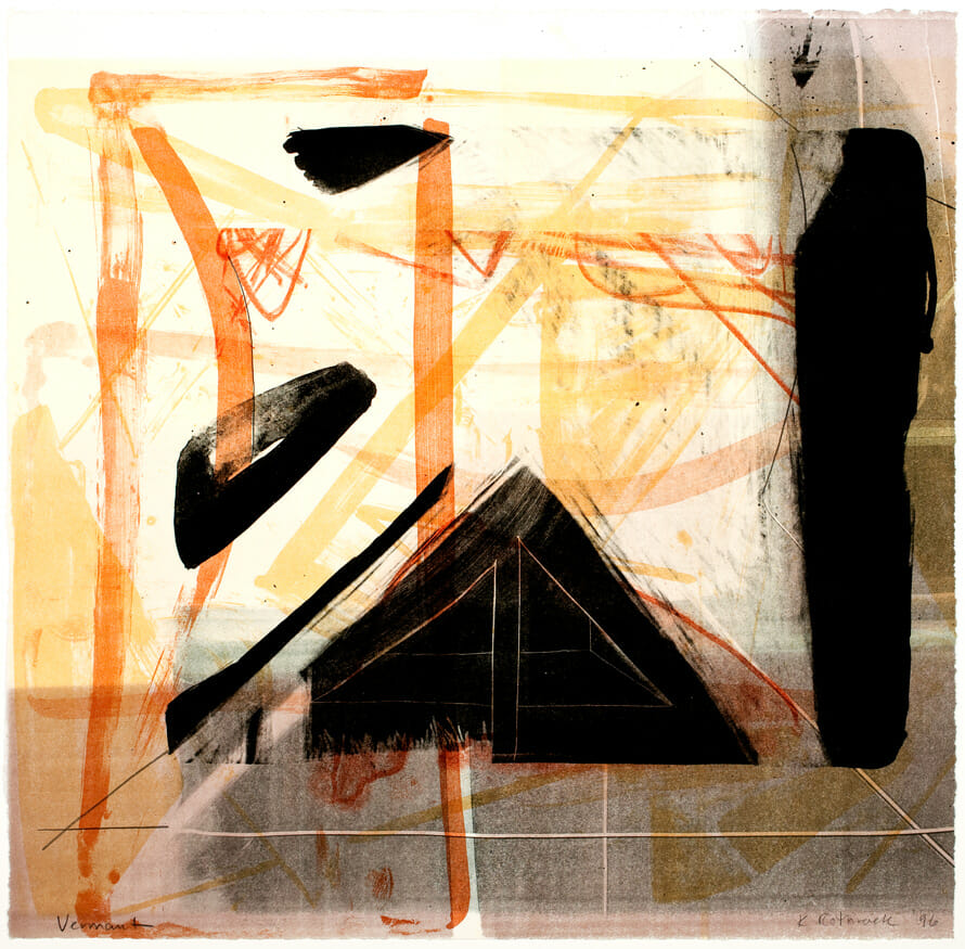 Vermont. Artist: Kristin Rothrock. Date: 1996. Medium: lithograph and pencil.