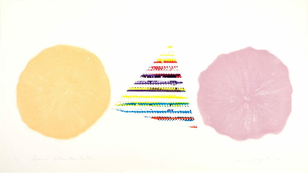 Pyramid Between Two Dry Lakes. Artist: James Rosenquist. Date: 1978. Medium: etching and aquatint with pochoir, 1st state.