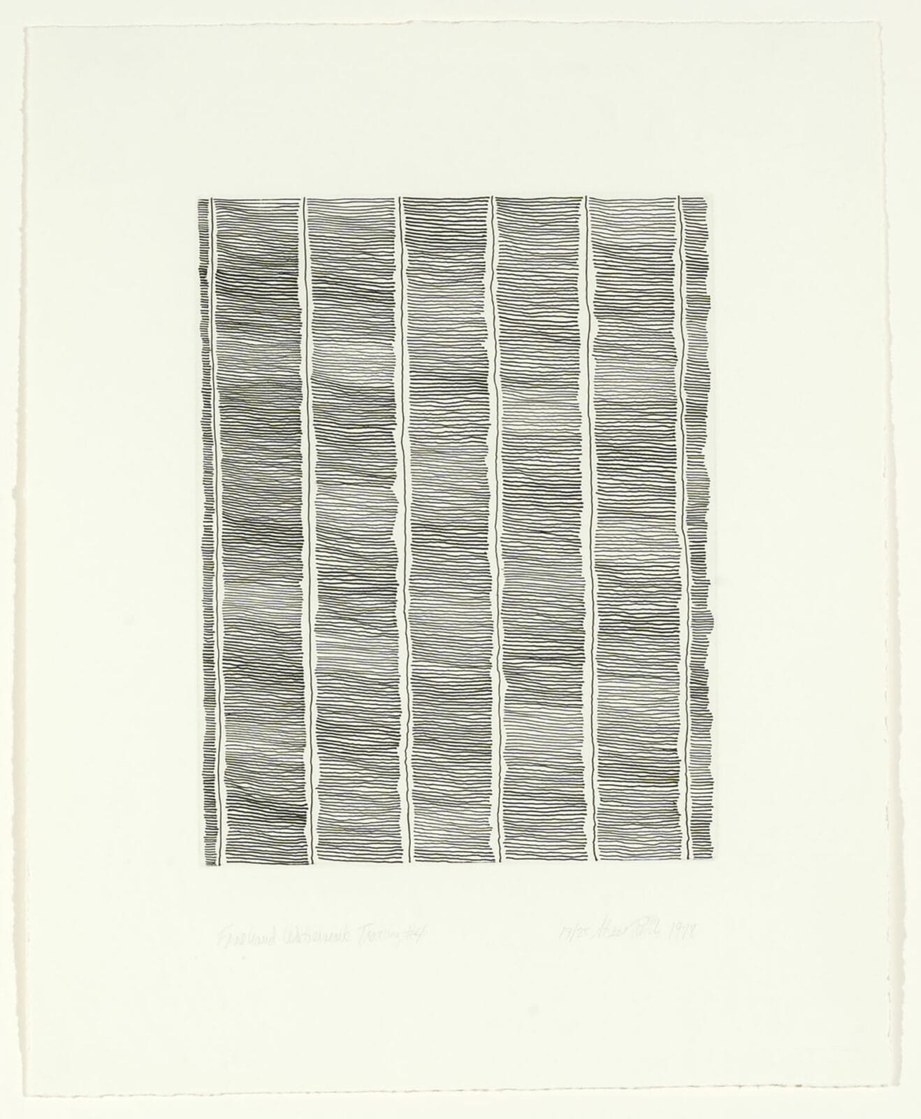 Freehand Watermark Tracing #4. Artist: Steve Reich. Date: 1978. Medium: soft ground etching.