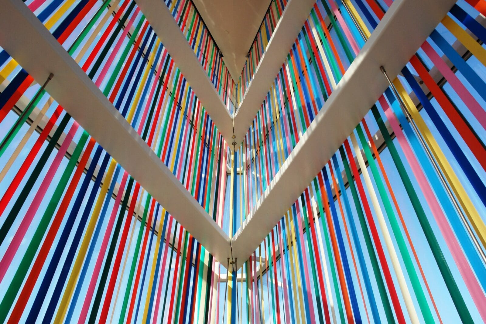 Mask. Artist: Roberto Behar and Rosario Marquardt,  R & R Studios. Date: 2008. Medium: colored vinyl ribbons.
