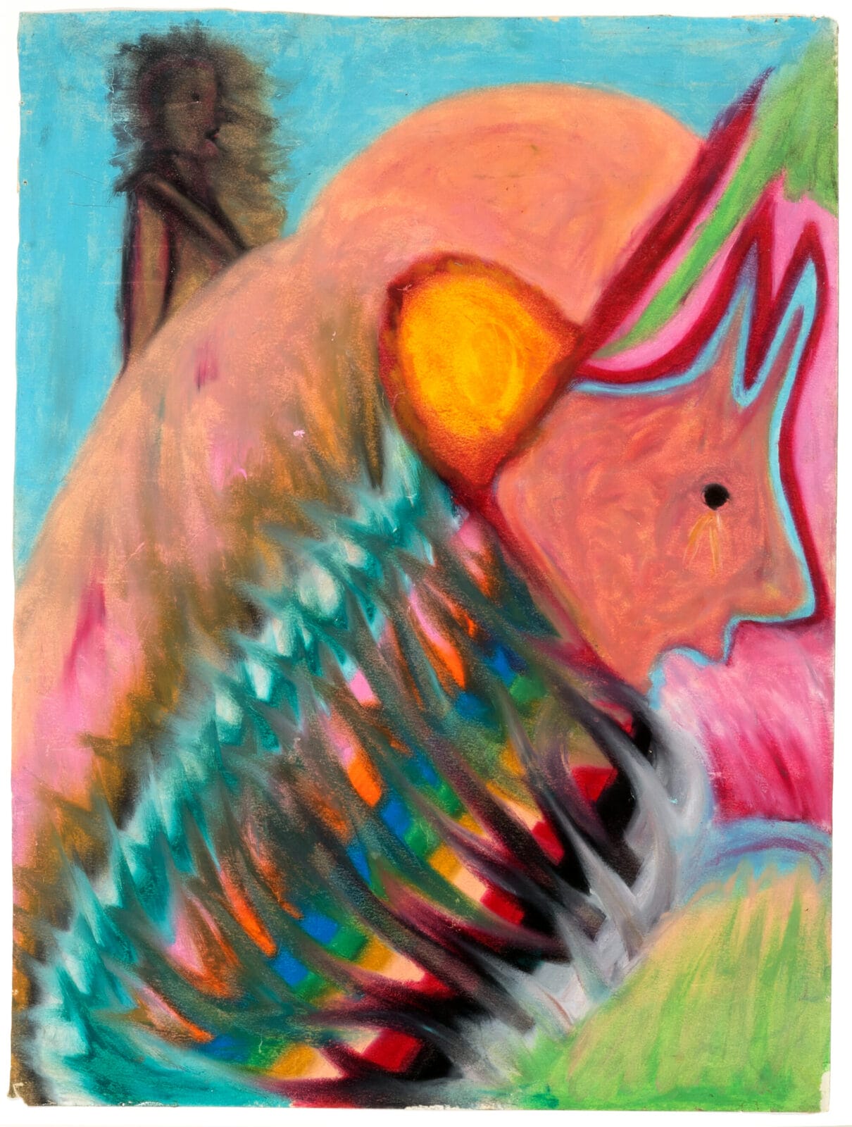 Untitled. Artist: Simon Sparrow. Date: circa 1973. Medium: oil crayon on paper.