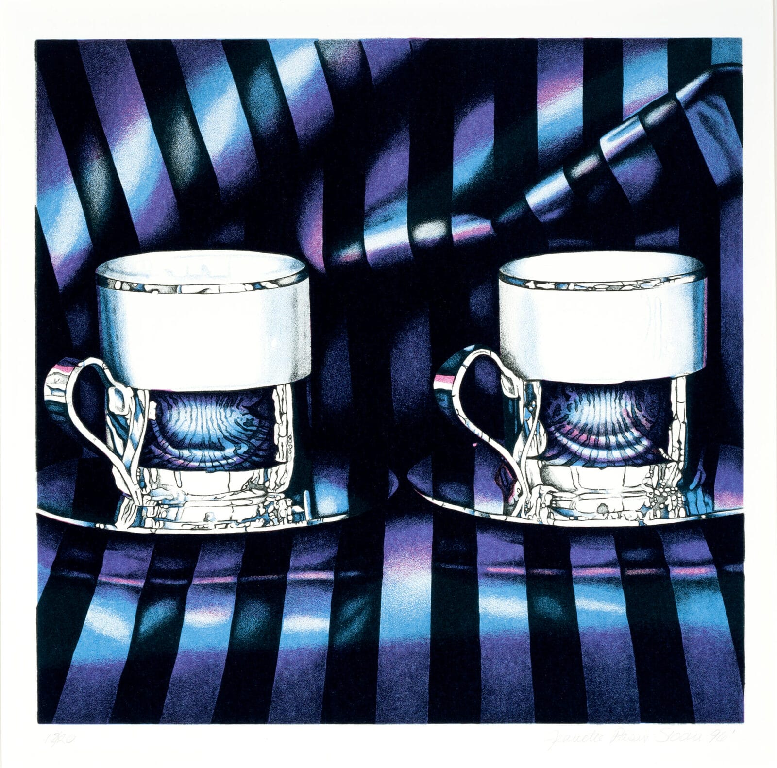 Espresso Cups. Artist: Jeanette Pasin Sloan. Date: 1996. Medium: lithograph.