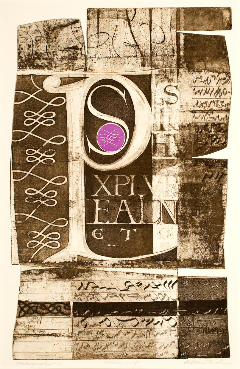 Paleograph. Artist: Arthur Thrall. Date: 1966. Medium: intaglio.