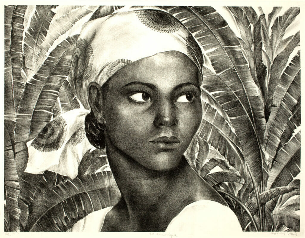 Dominique. Artist: Agnes Tait. Date: 1937. Medium: lithograph.