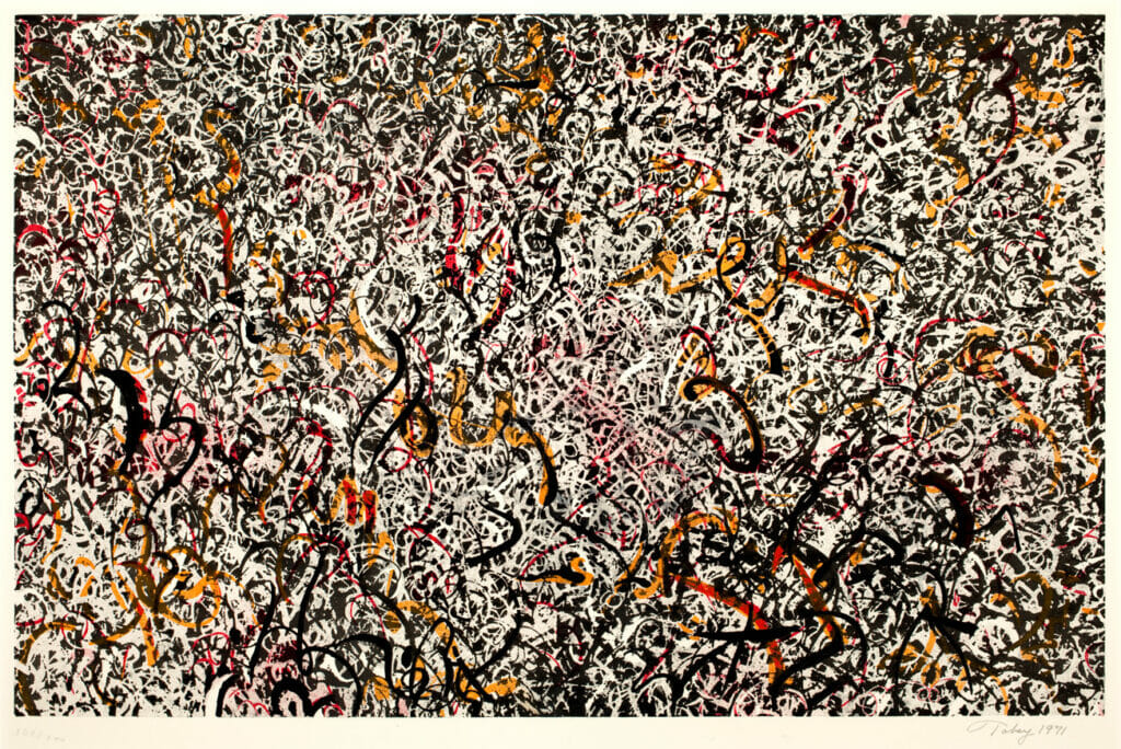 October. Artist: Mark Tobey. Date: 1971. Medium: lithograph.