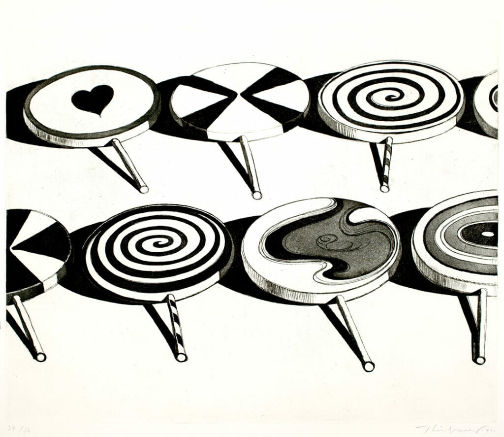 Big Suckers. Artist: Wayne Thiebaud. Date: 1971. Medium: aquatint.