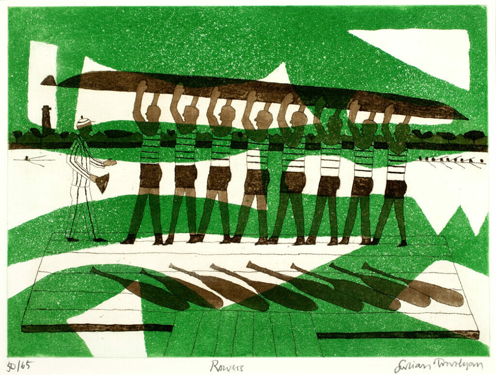 Rowers. Artist: Julian Otto Trevelyan. Date: 1972. Medium: etching.