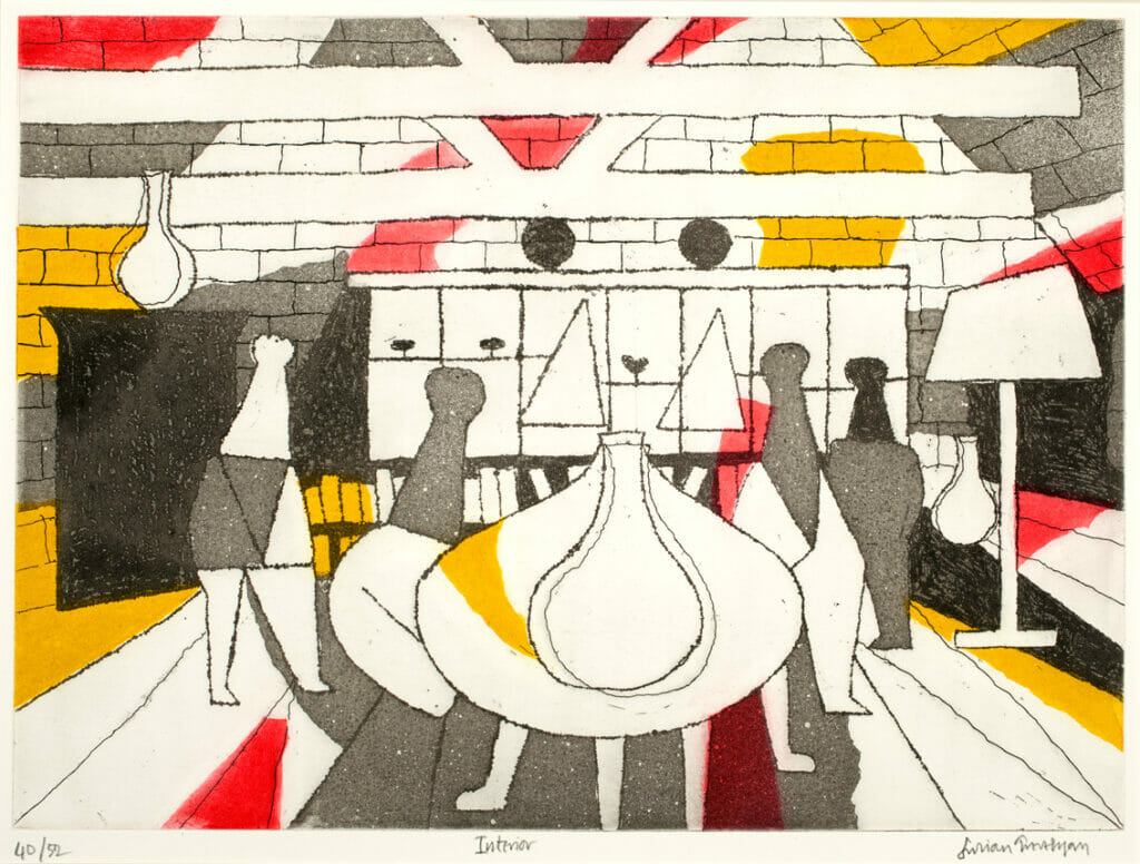 Interior. Artist: Julian Otto Trevelyan. Date: 1973. Medium: etching and aquatint.