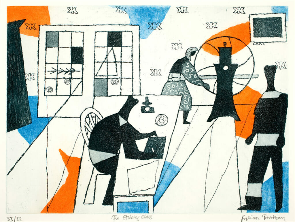 The Etching Class. Artist: Julian Otto Trevelyan. Date: 1973. Medium: etching.