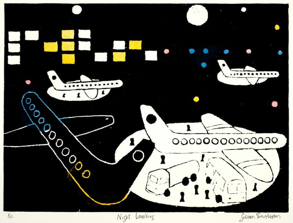 Night Landing. Artist: Julian Otto Trevelyan. Date: 1974. Medium: etching.