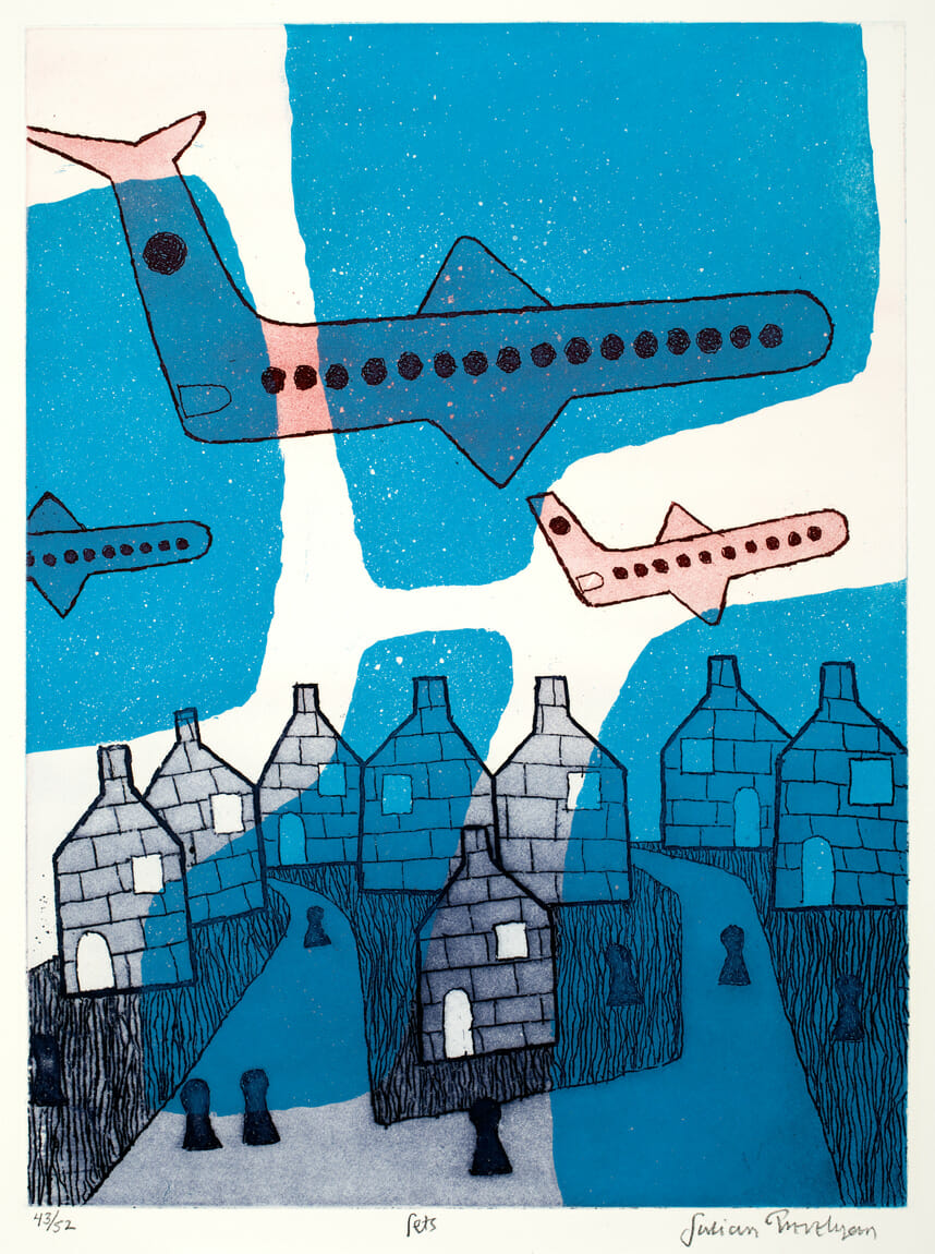 Jets. Artist: Julian Otto Trevelyan. Date: 1974. Medium: etching.