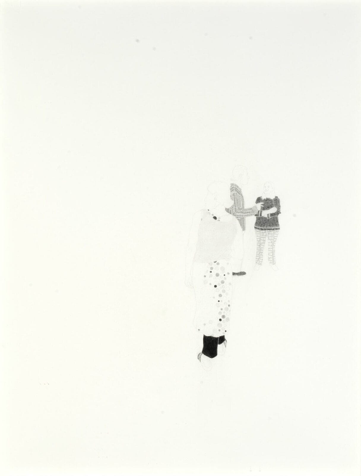 What Do You Look For?. Artist: Laura  Mosquera. Date: 2001. Medium: pencil on paper.