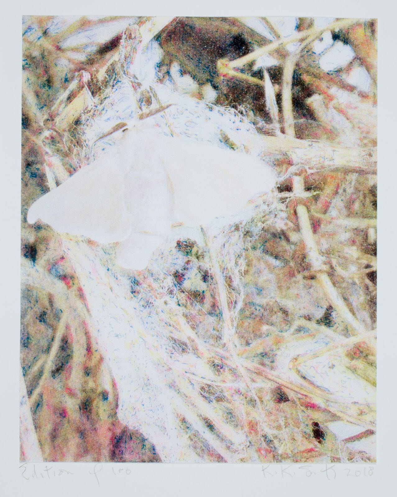 Silk Moth. Artist: Kiki Smith. Date: 2018. Medium: risograph.