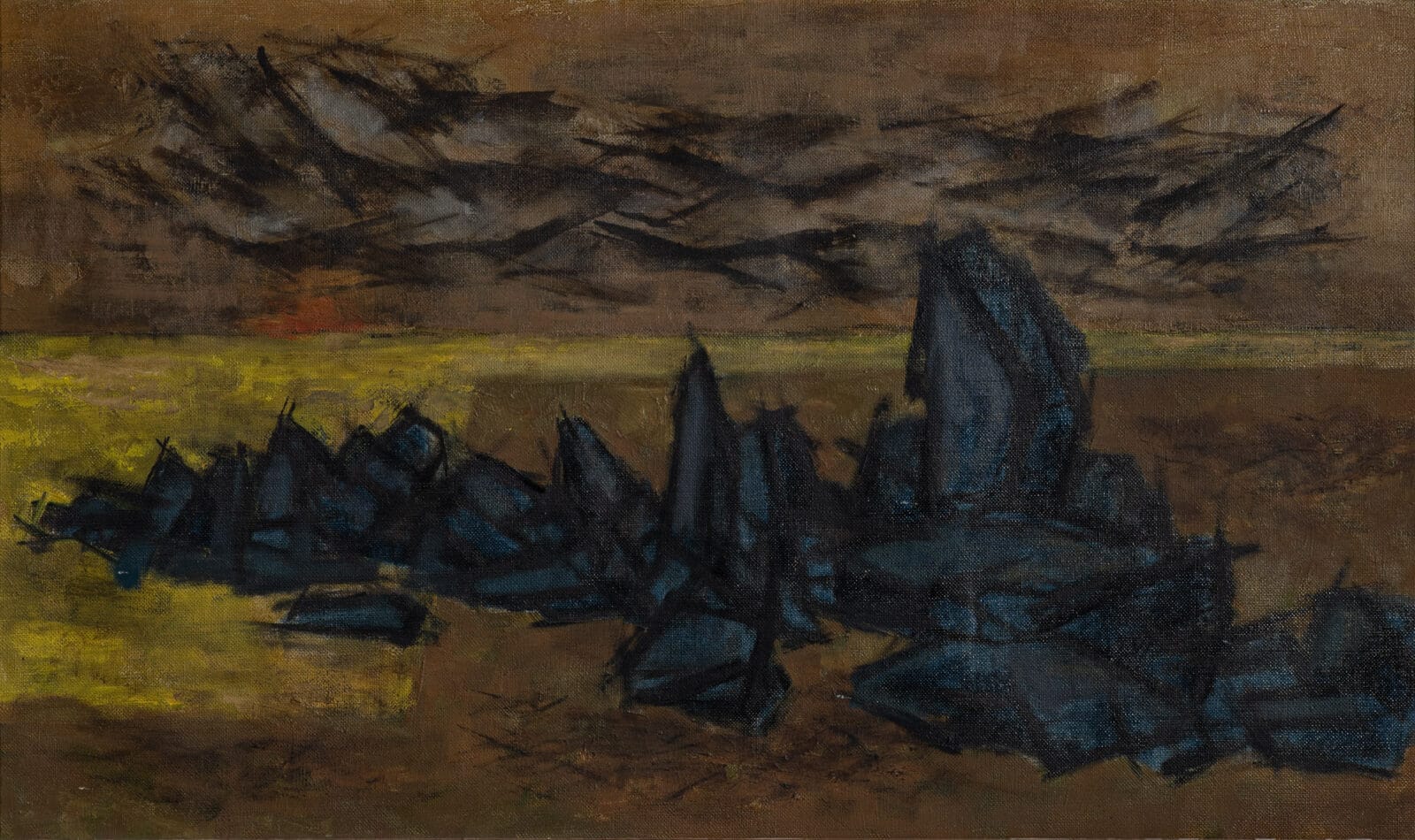 Seascape. Artist: Eugene Pizzuto. Medium: oil.