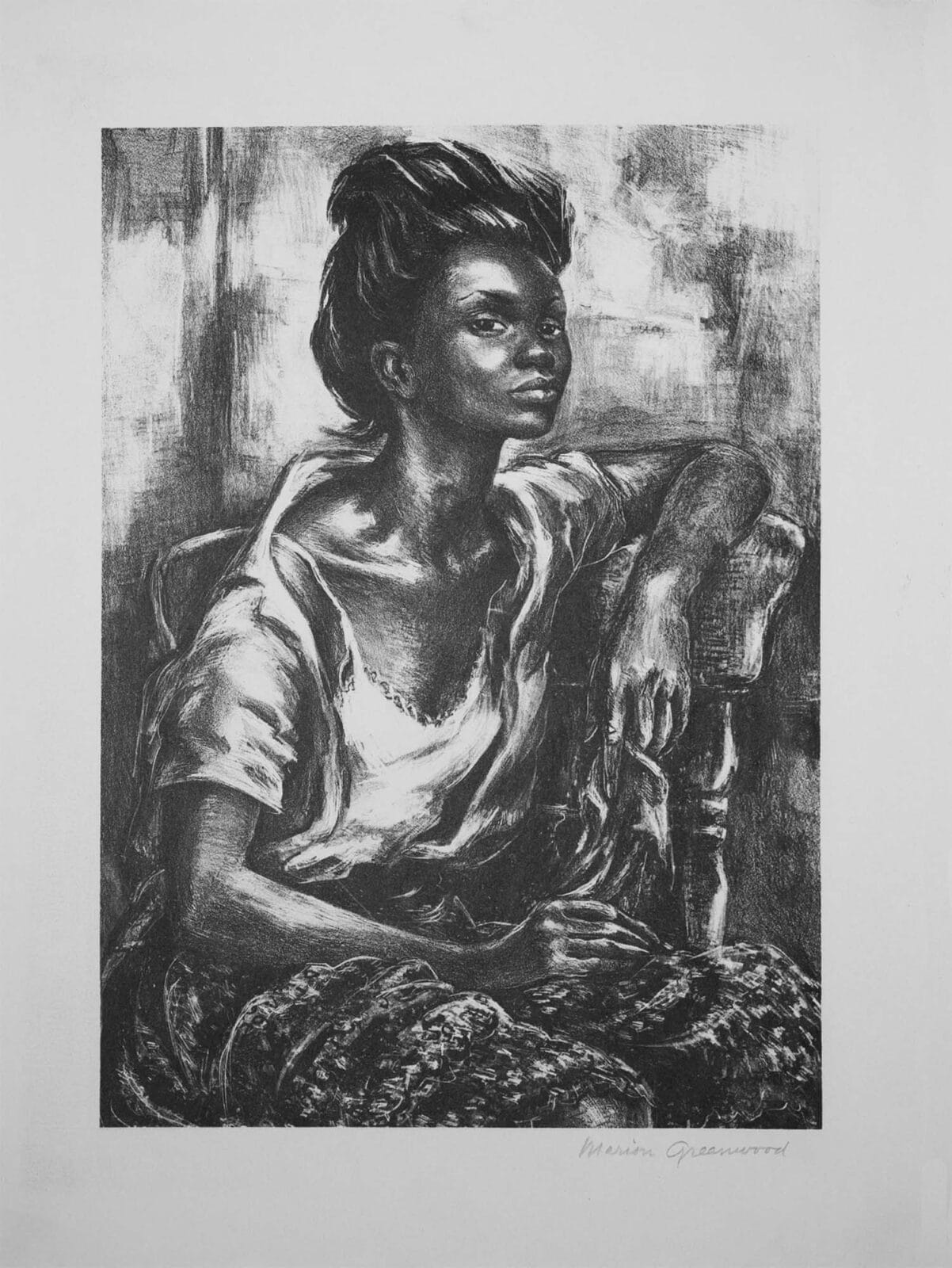 Mississippi Girl. Artist: Marion Greenwood. Date: 1946. Medium: lithograph.