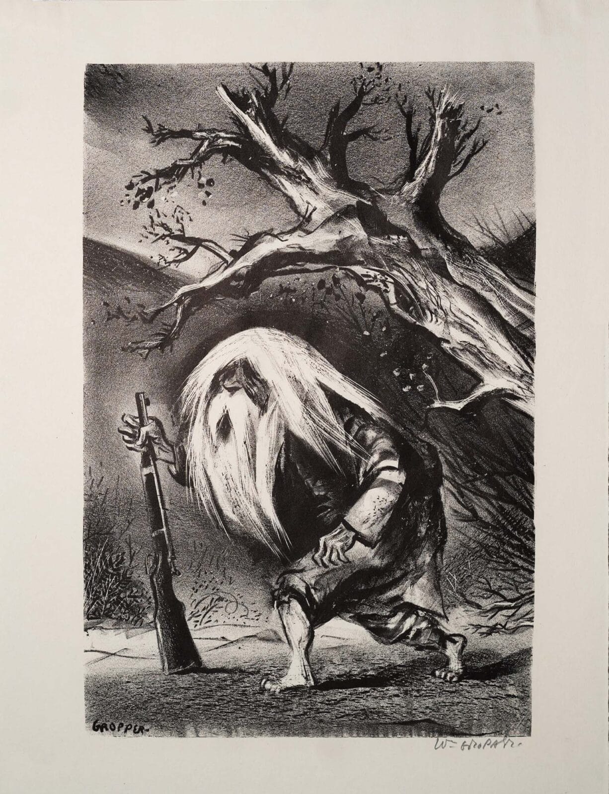 Rip Van Winkle. Artist: William Gropper. Date: 1946. Medium: lithograph.