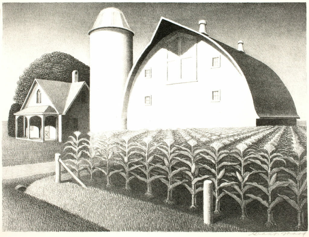 Fertility. Artist: Grant Wood. Date: 1939. Medium: lithograph.