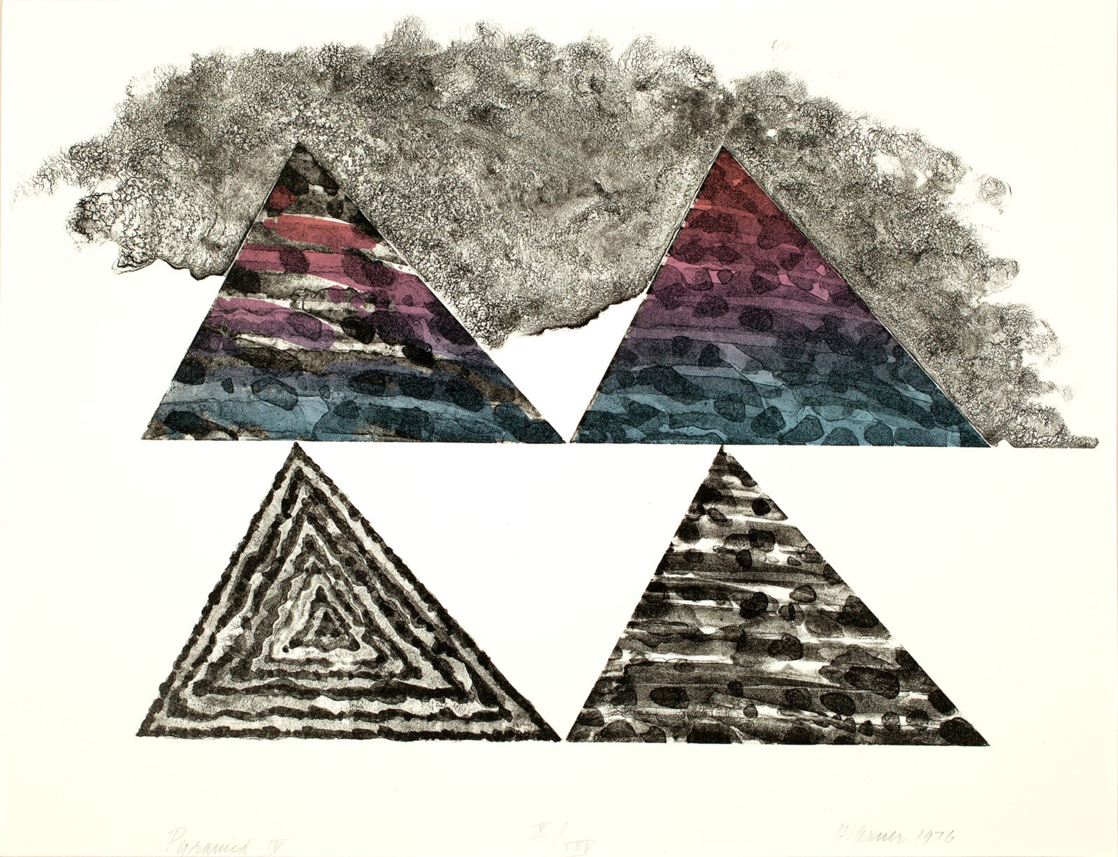 Pyramid IV. Artist: Doug Warner. Date: 1976. Medium: lithograph.