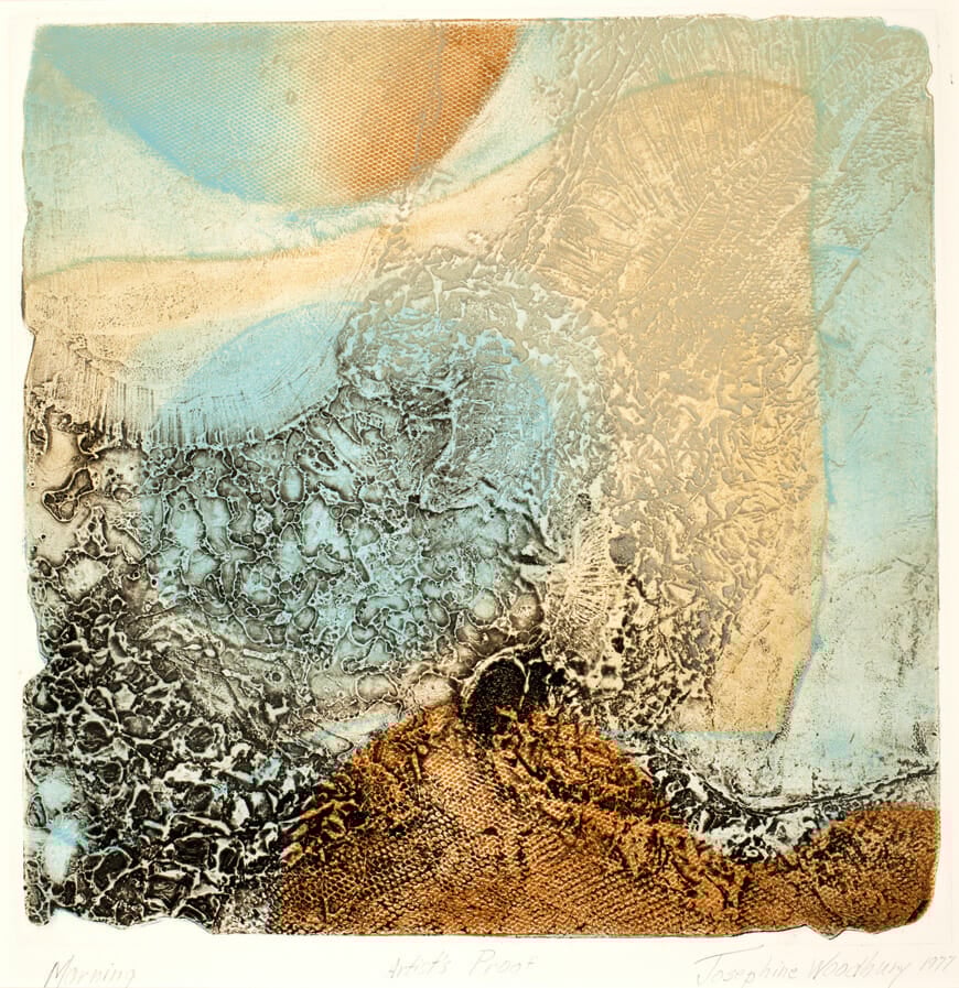 Morning. Artist: Josephine O. Woodbury. Date: 1977. Medium: collograph.
