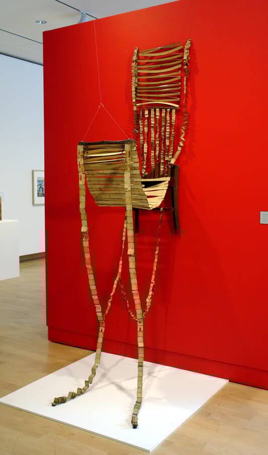 Accordion Chair. Artist: Margaret Wharton. Date: 1973. Medium: wood and wire.