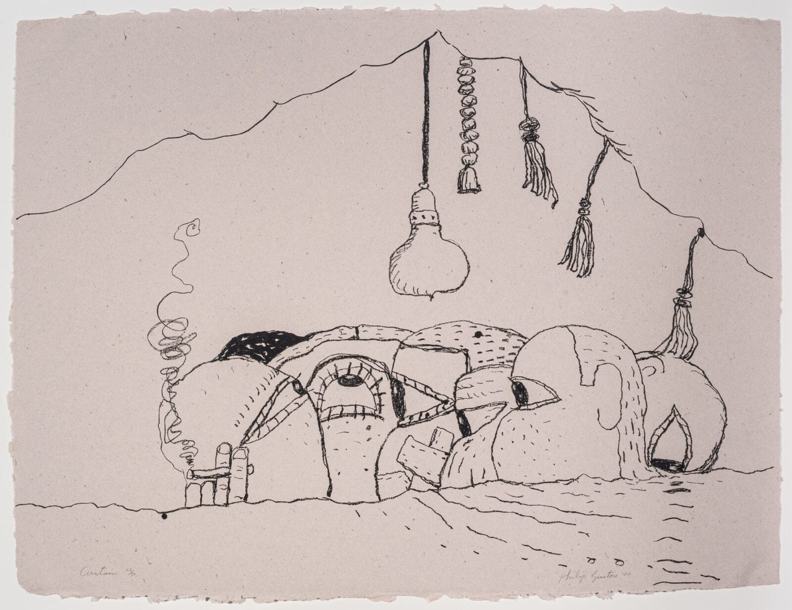 Curtain. Artist: Philip Guston. Date: 1980. Medium: lithograph.