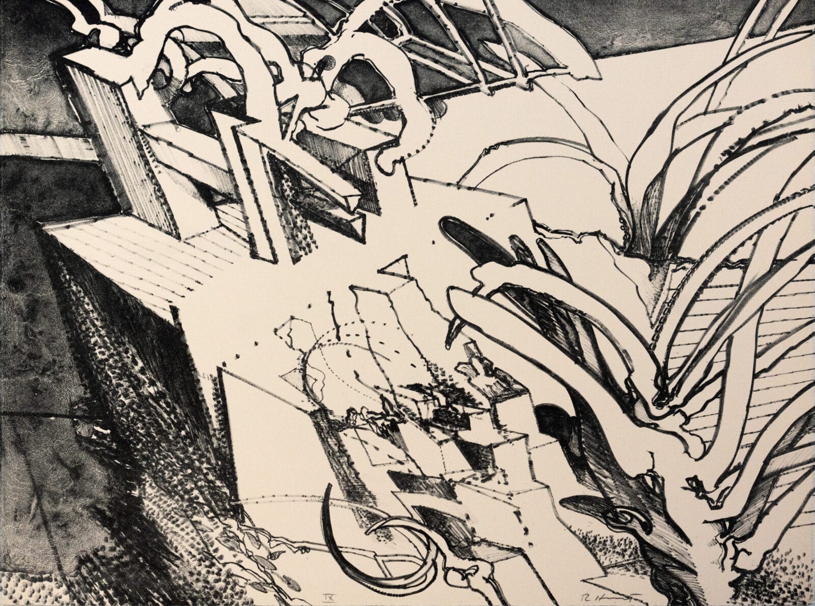 Untitled. Artist: Richard Hunt. Date: 1979. Medium: lithograph.