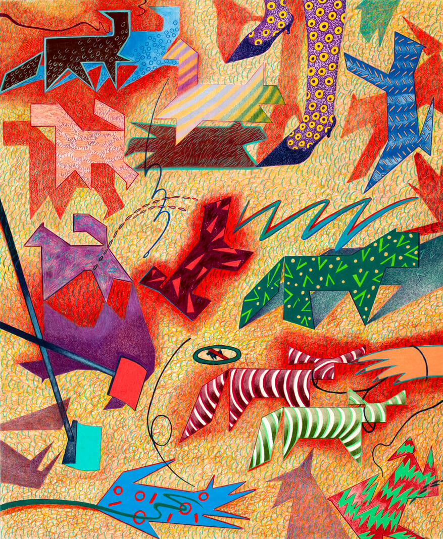 Walking the Dog. Artist: Susan Walsh. Date: 1982. Medium: pencil and gouache.