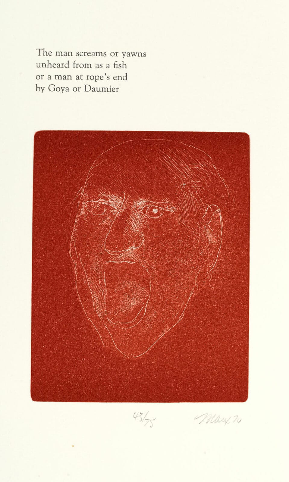 Untitled. Artist: Robert Ernst Marx. Date: 1970. Medium: two color etching.