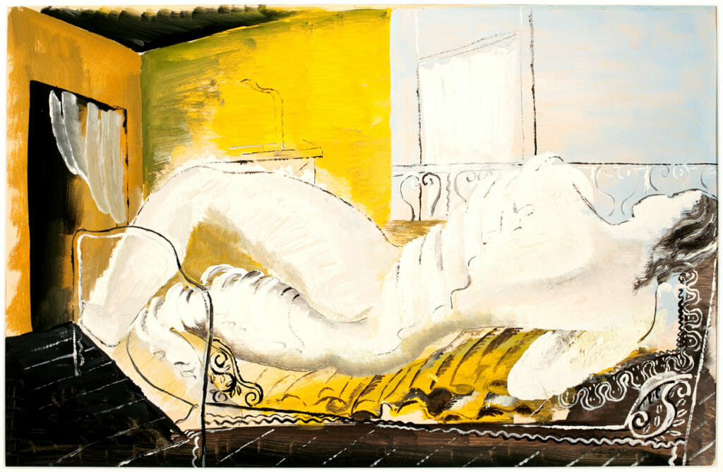 Reclining Nude. Artist: Ossip Zadkine. Medium: gouache and ink.