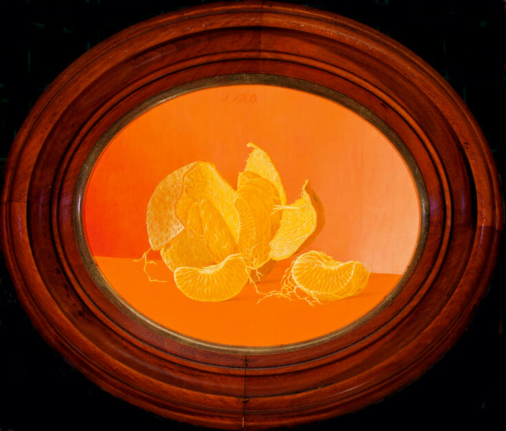 Stil Life with Tangerine. Artist: John Wilde. Medium: oil on panel.